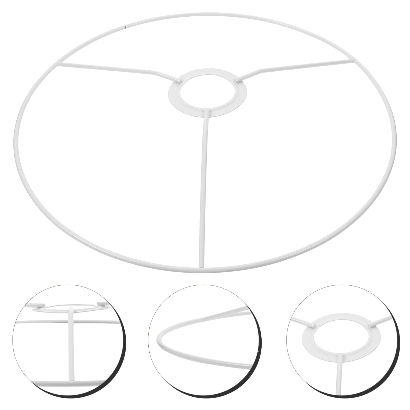 Metal DIY Ring Lamp Shade - Lightweight Iron Frame for Bars & Rooms