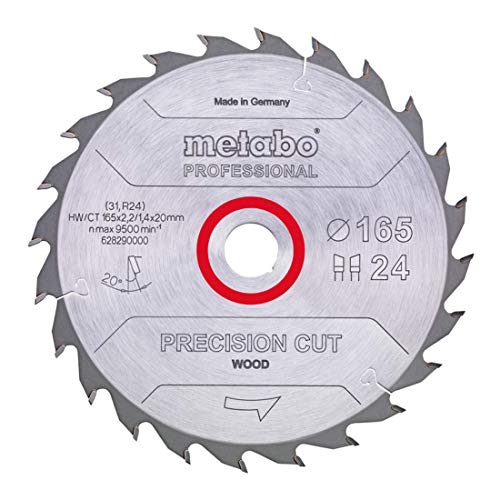 Metabo 628034000 7.5-Inch Circular Saw Blade 190x20mm 48 Teeth HW/CT for Wood Cutting - Perfect for DIY Projects, Carpentry, and Professional Woodworking
