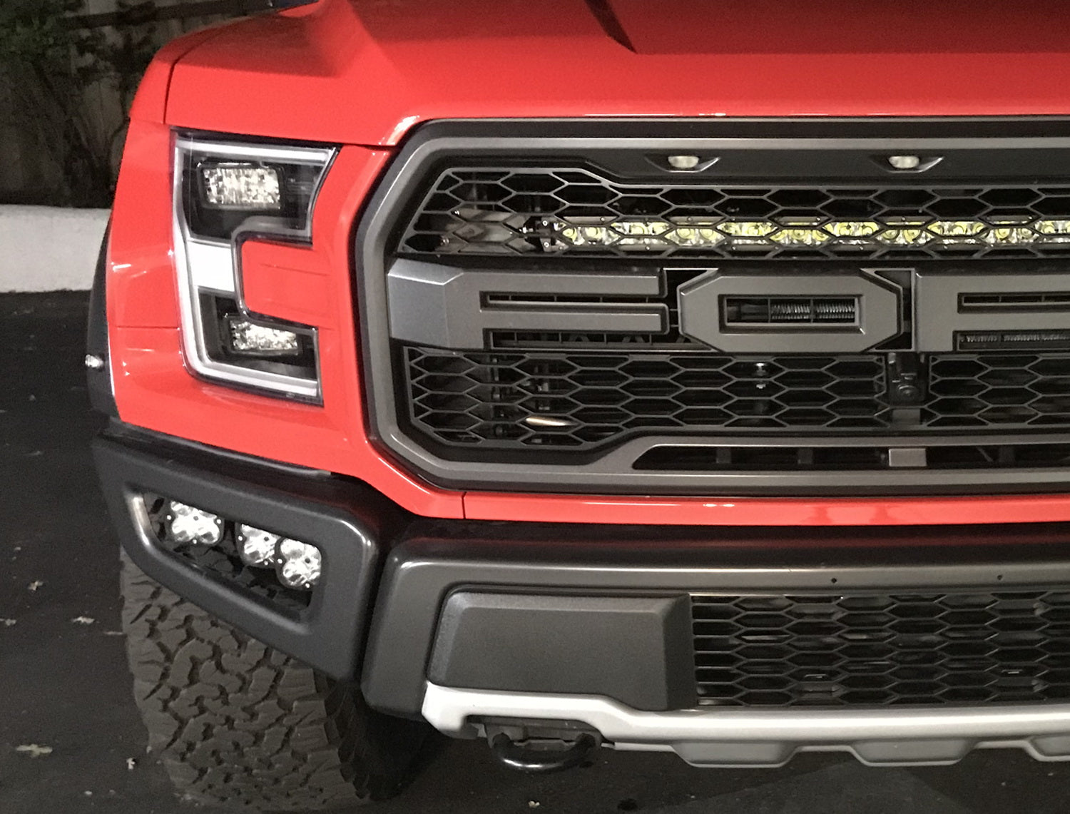 150W 30-Inch LED Light Bar with Hidden Behind Grill Mounts & Wiring Kit - Compatible with 2017-2020 Ford Raptor - Perfect for Off-Roading, Truck Lighting & Night Driving