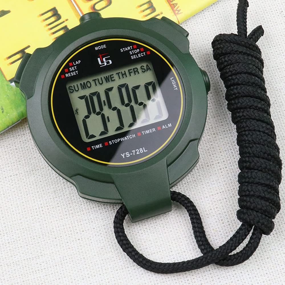 Waterproof Digital Sports Stopwatch with LCD Display - Handheld Electronic Timer for Swimming, Running, Soccer Training - Perfect for Coaches, Athletes & Fitness Enthusiasts
