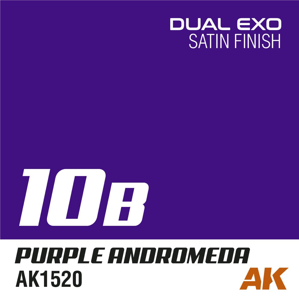 AK Interactive AK1554 Dual Exo Set - 10A Purple Nebula & 10B Purple Andromeda Acrylic Paints for Miniature & Model Painting - Perfect for Warhammer, Gundam, and Scale Models