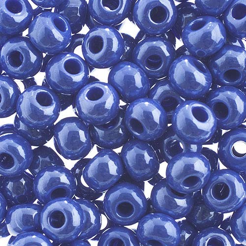 Preciosa Czech Seed Beads 32/0 (8mm) Opaque Light Royal Blue Sfinx Luster - 250g Bulk Bag for Jewelry Making, Beading, DIY Crafts - Perfect for Bracelets, Necklaces, and Embroidery Projects