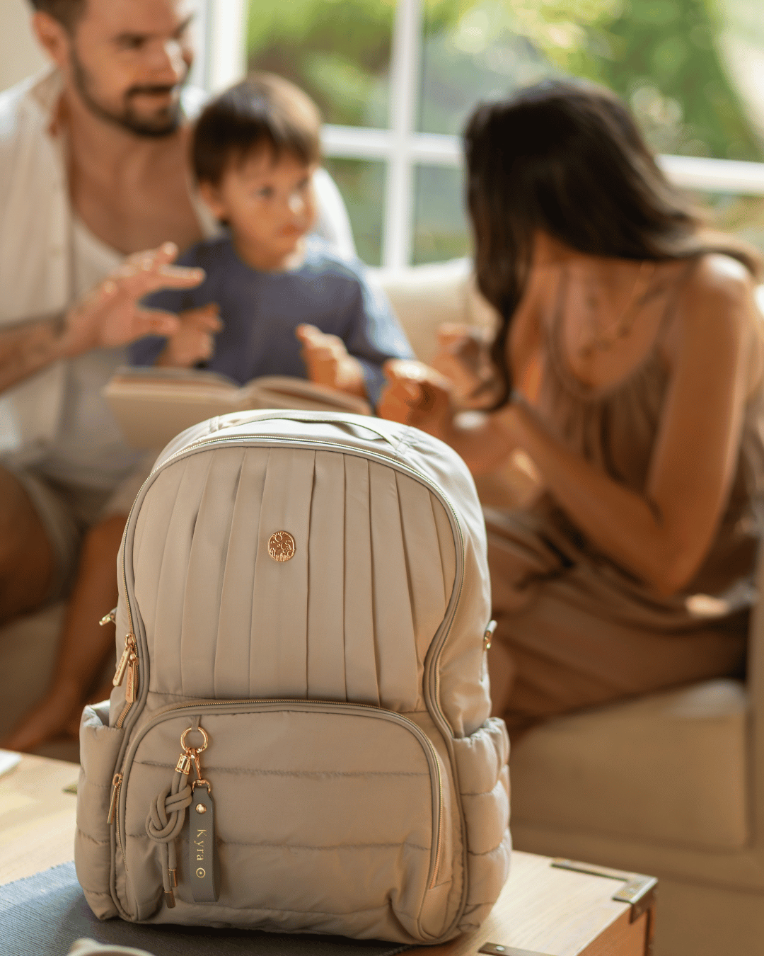 Premium The Coast Diaper Bag - Large Waterproof Baby Bag with Insulated Bottle Pockets (Silver Moon) | Perfect for Travel, Daycare & On-the-Go Parents