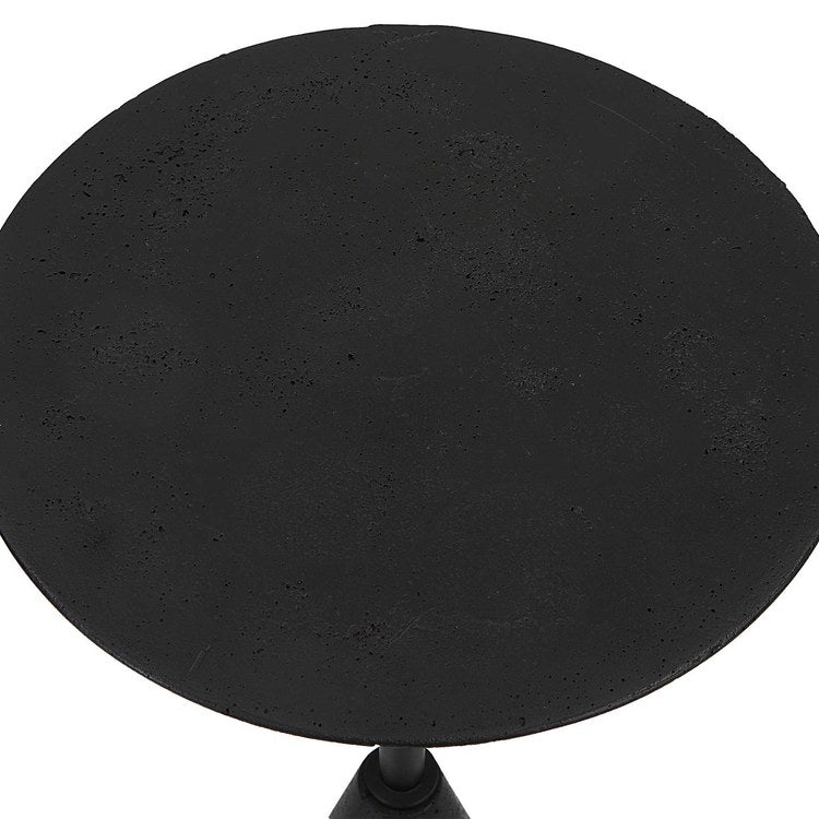 Midnight Black Accent Table - 13 x 23 Inch Small Side Table for Living Room, Bedroom & Office - Perfect for Lamps, Decor & Storage