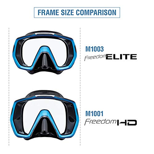 TUSA M-1001 Freedom HD Scuba Diving Mask - Anti-Fog, Wide View Snorkeling Mask for Men & Women - Perfect for Ocean Diving, Snorkeling & Underwater Photography
