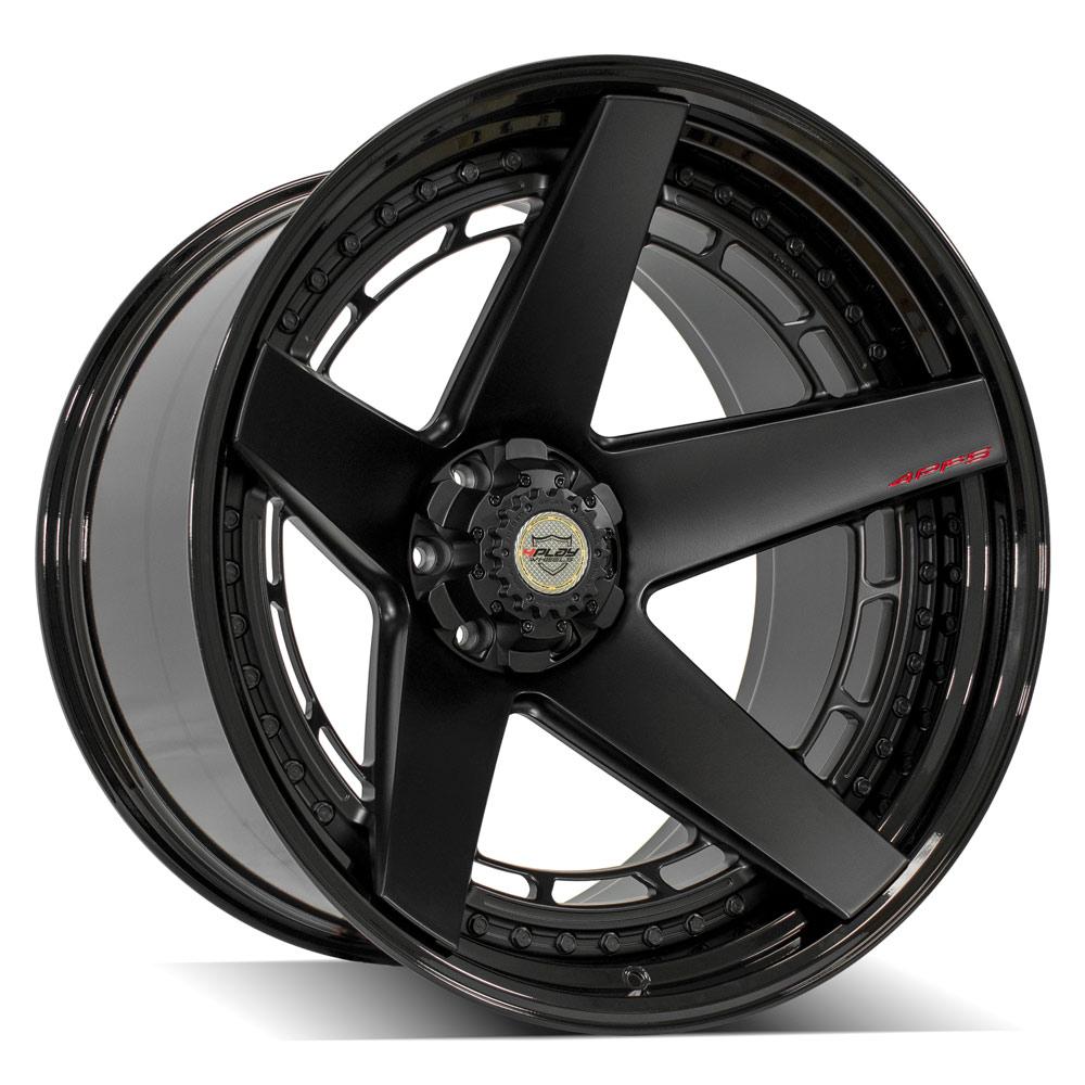 4PF5 Forged Matte Black & Gloss Black Wheels 24x14.0 6x135/6x139.7mm 106.1mm Bolt Pattern - Premium Off-Road & Truck Rims for Enhanced Performance & Style