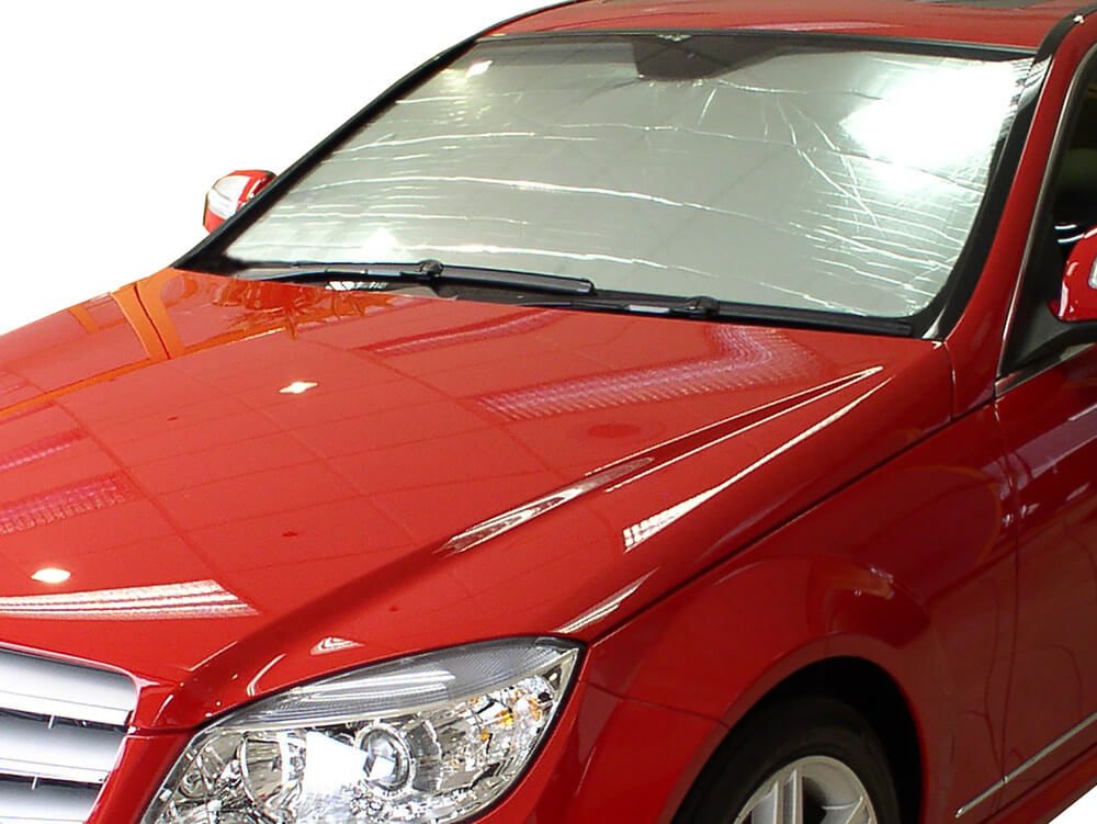HeatShield Custom Fit Windshield Sun Shade for Mercedes-Benz C-Class (204) Wagon 2008-2014 | UV Protection & Heat Blocking Car Accessory | Perfect for Summer Parking & Road Trips