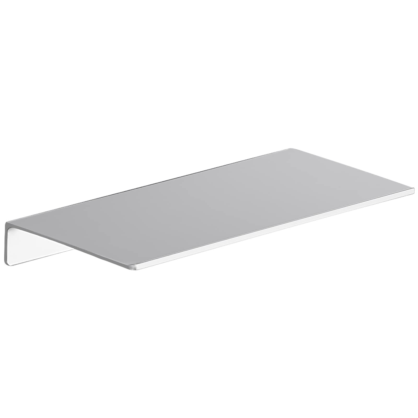 Danpoo 12-Inch Metal Floating Shelf - Wall Mounted Storage Shelf for Bedroom, Living Room, Kitchen & Bathroom - Decorative Display Shelf for Collectibles (Silver) - Perfect for Home Organization & Decor