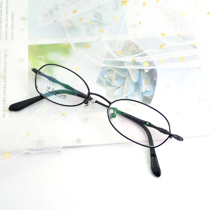 Brightzone Women's Full Rim Oval Square Titanium Eyeglasses Frame 71200 - Lightweight & Durable Eyewear for Work, Reading & Fashion