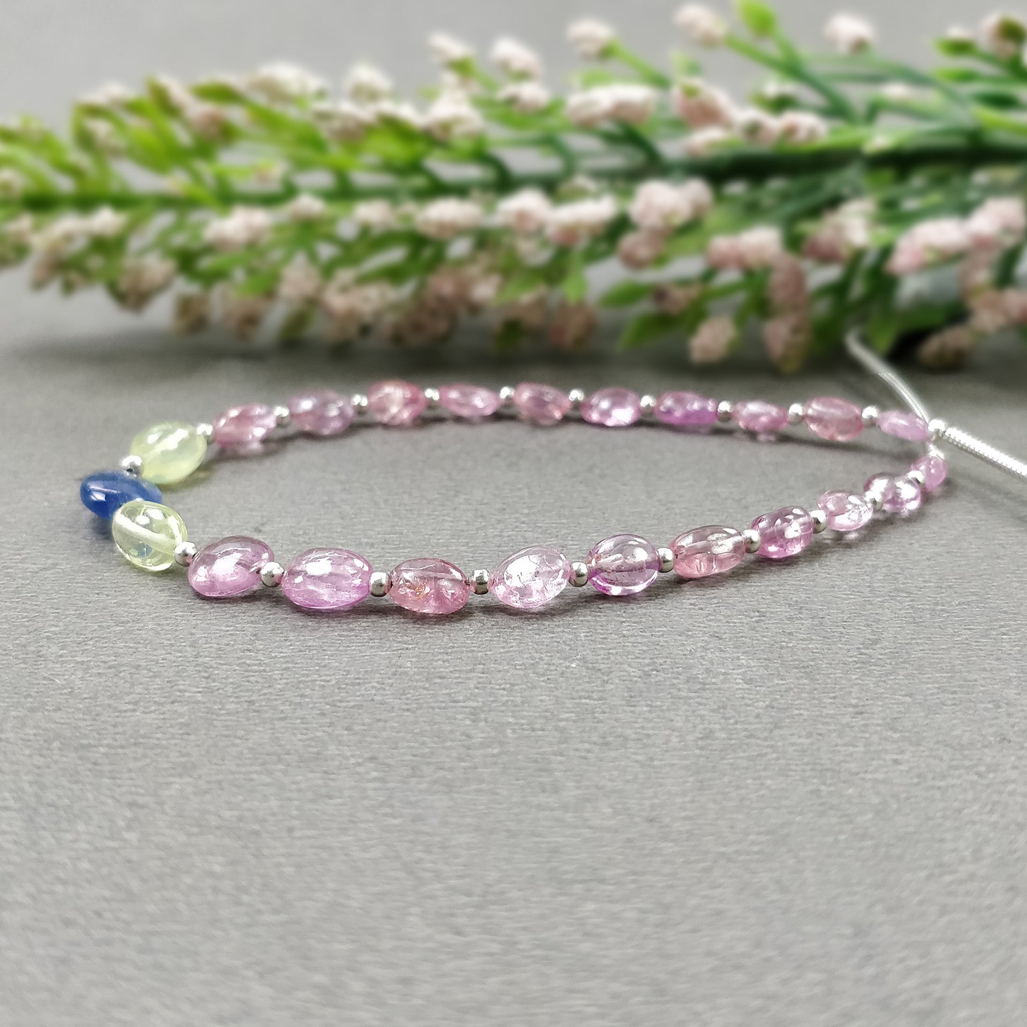 Natural Untreated Burmese Ruby & Blue Sapphire Chrysoberyl Gemstone Loose Beads - 17.00cts Oval Plain Nuggets (5x3mm to 7x6mm) for Jewelry Making, DIY Crafts & Healing Crystal Collections
