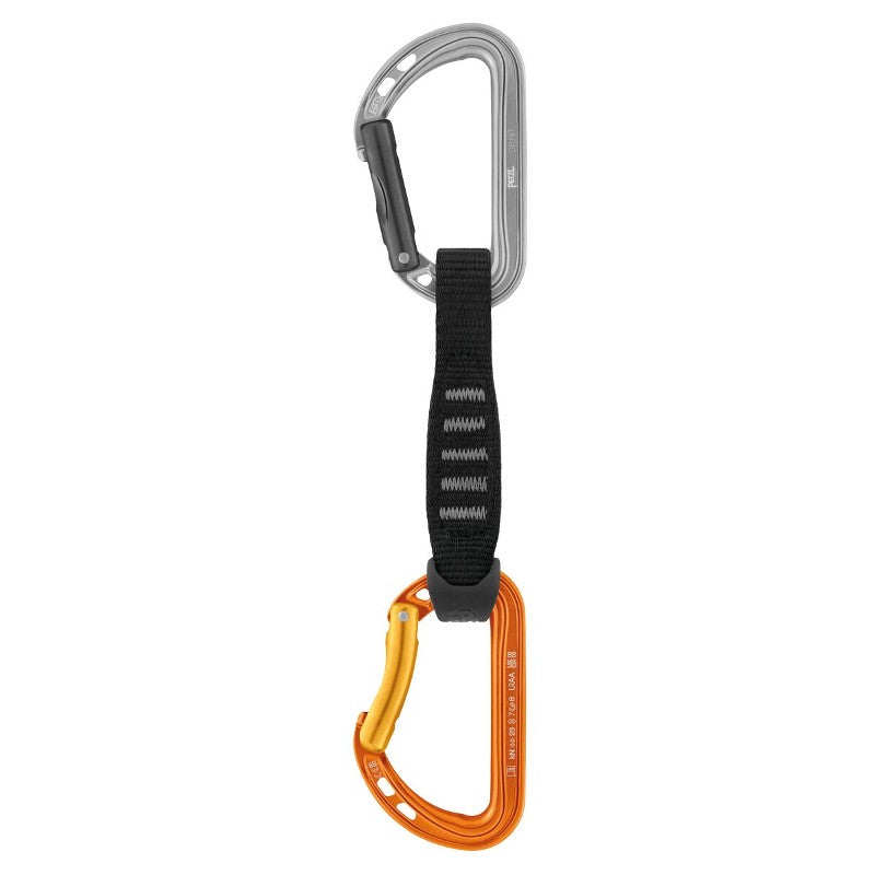 Petzl Spirit Express Quickdraw - Lightweight Climbing Carabiner for Sport & Trad Climbing - Perfect for Rock Climbing, Mountaineering & Outdoor Adventures
