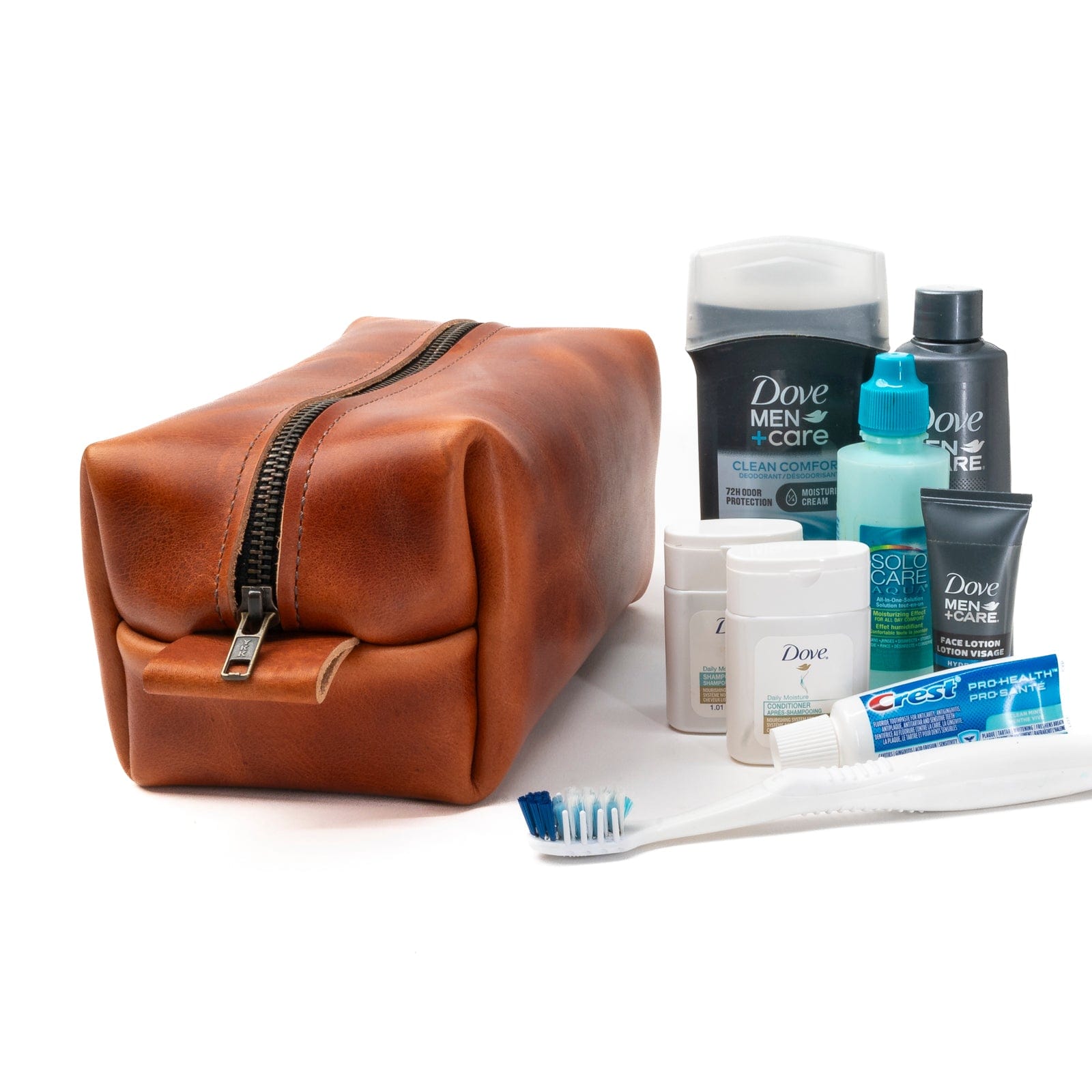 Premium Leather Toiletry Bag for Men & Women - Waterproof Travel Cosmetic Organizer - Perfect for Gym, Business Trips & Vacation Essentials