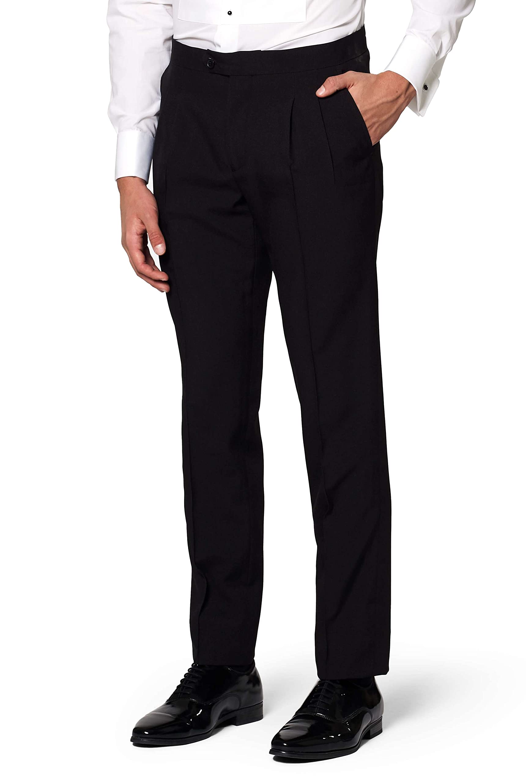 Premium Slim Fit Men's Tuxedo Suit Set - Formal Blazer, Pants & Bow Tie - Wedding, Prom, Black Tie Event Outfit for Gentlemen