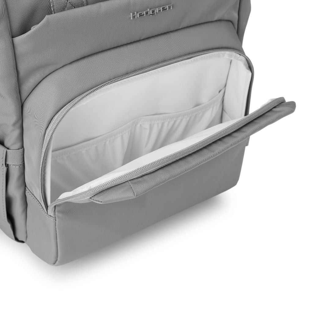 Hedgren Cherub Baby Backpack with Changing Mat - Lightweight Diaper Bag for Travel & Daycare, Waterproof Grey Nursery Organizer (Perfect for Newborns, Toddlers & Parents On-The-Go)