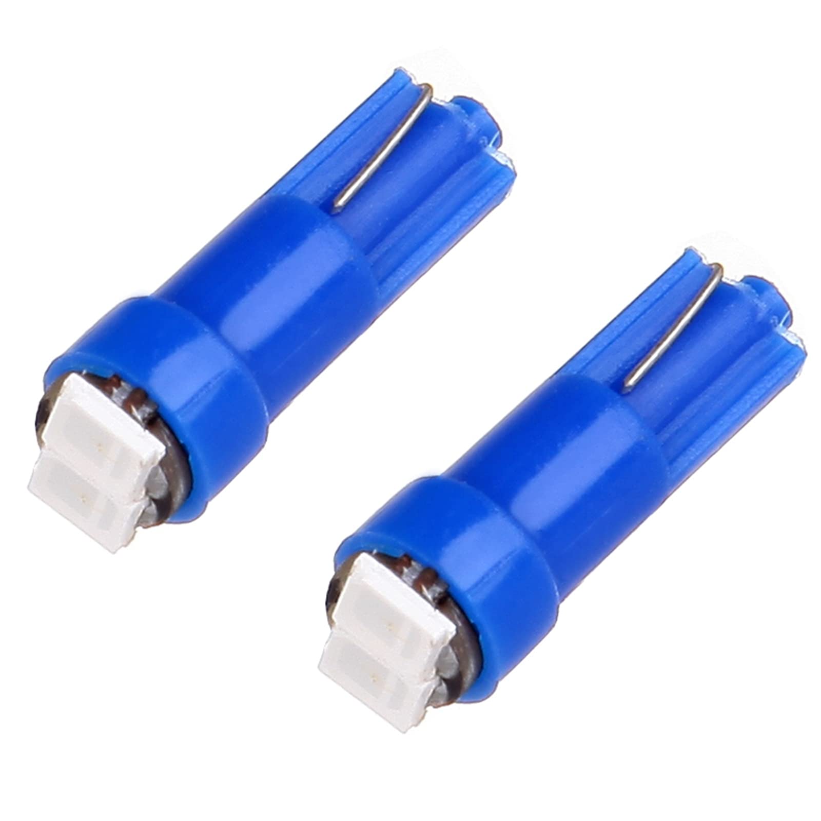 cciyu 20x T5 Ultra Blue LED Wedge Bulbs (58 70 73 74 Dashboard Gauge) - 2SMD Replacement Lights for Car Interior, Instrument Panel & Dashboard Lighting