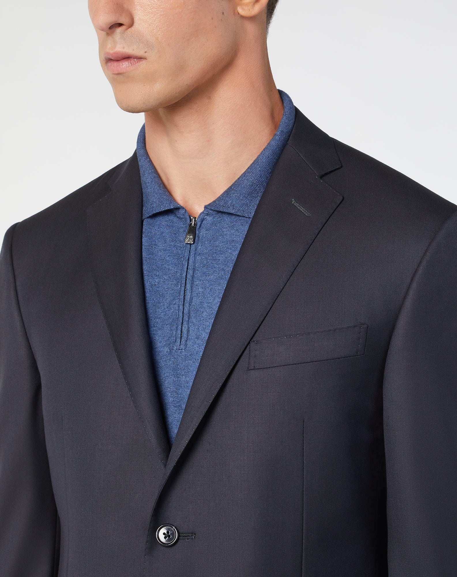 Premium CORNELIANI Leader Wool Suit - Navy Blue | Classic Business Attire for Men | Perfect for Office, Weddings & Formal Events