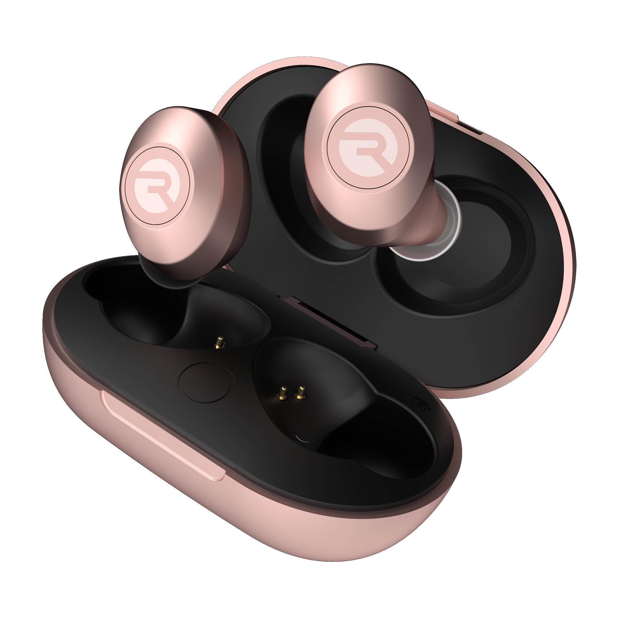 Raycon The Everyday Bluetooth Wireless Earbuds with Mic - True Wireless Stereo Sound, 32H Playtime, IPX5 Waterproof (Matte Rose Gold) for Workout, Running, Commuting & Office Use