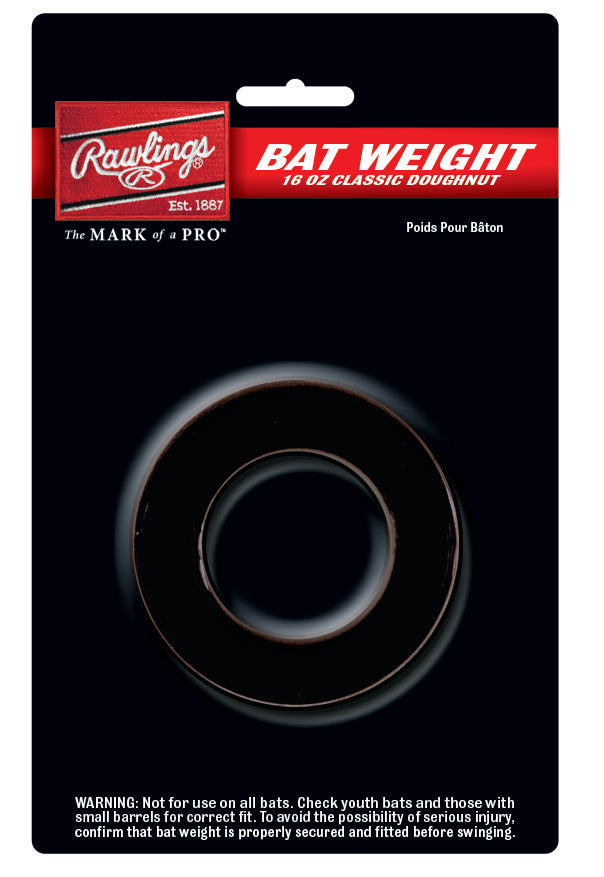 Rawlings 16OZ Baseball Bat Weight BW16 - Perfect for Training, Strength Building & Swing Improvement | Ideal for Baseball & Softball Players