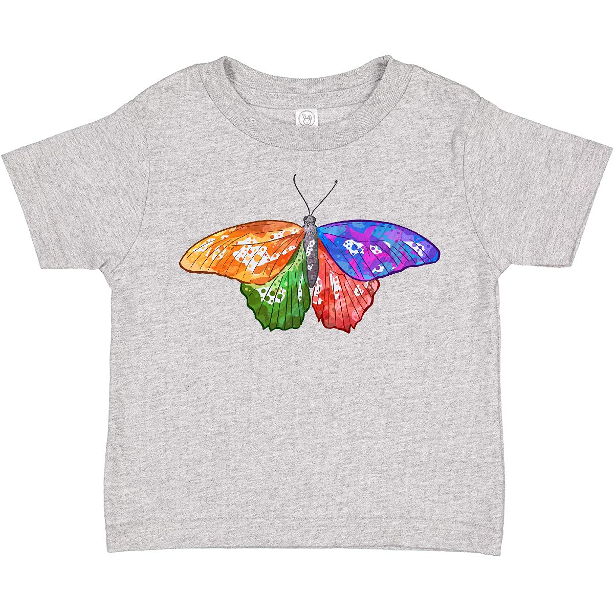 Inktastic Artistic Butterfly Toddler T-Shirt - Cute Butterfly Graphic Tee for Baby Girls & Boys - Soft Cotton Toddler Shirts for Playdates, Daycare & Family Photos