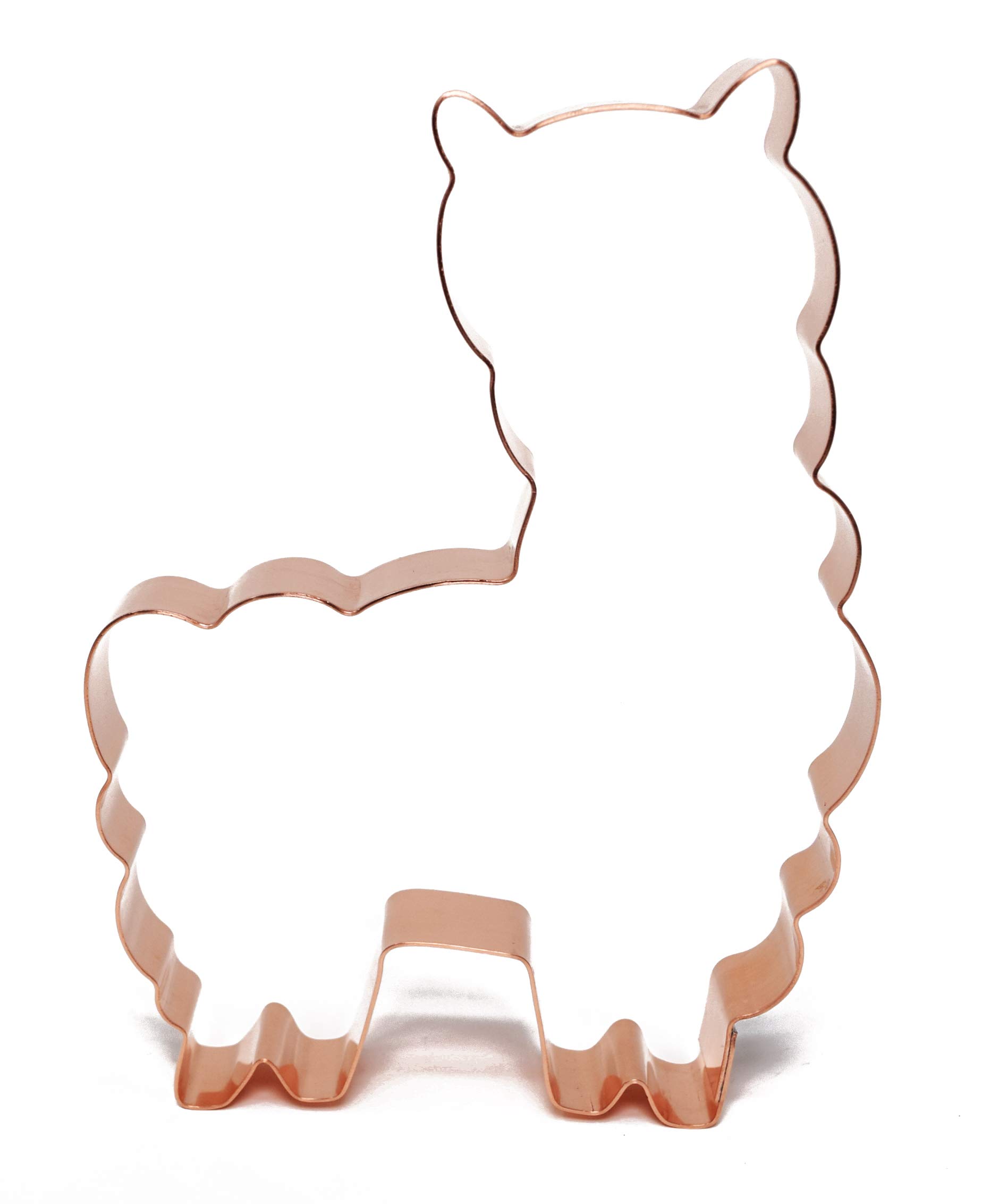 Premium Large Fluffy Llama Copper Animal Cookie Cutter - Perfect for Baking, DIY Crafts, and Holiday Decorations