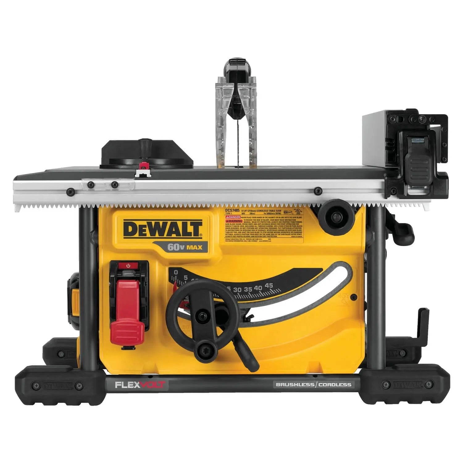 DEWALT DCS7485T1 60V MAX FLEXVOLT 8-1/4 Inch Cordless Table Saw Kit with 6Ah Battery - Powerful Jobsite Tool for Woodworking, Construction & DIY Projects
