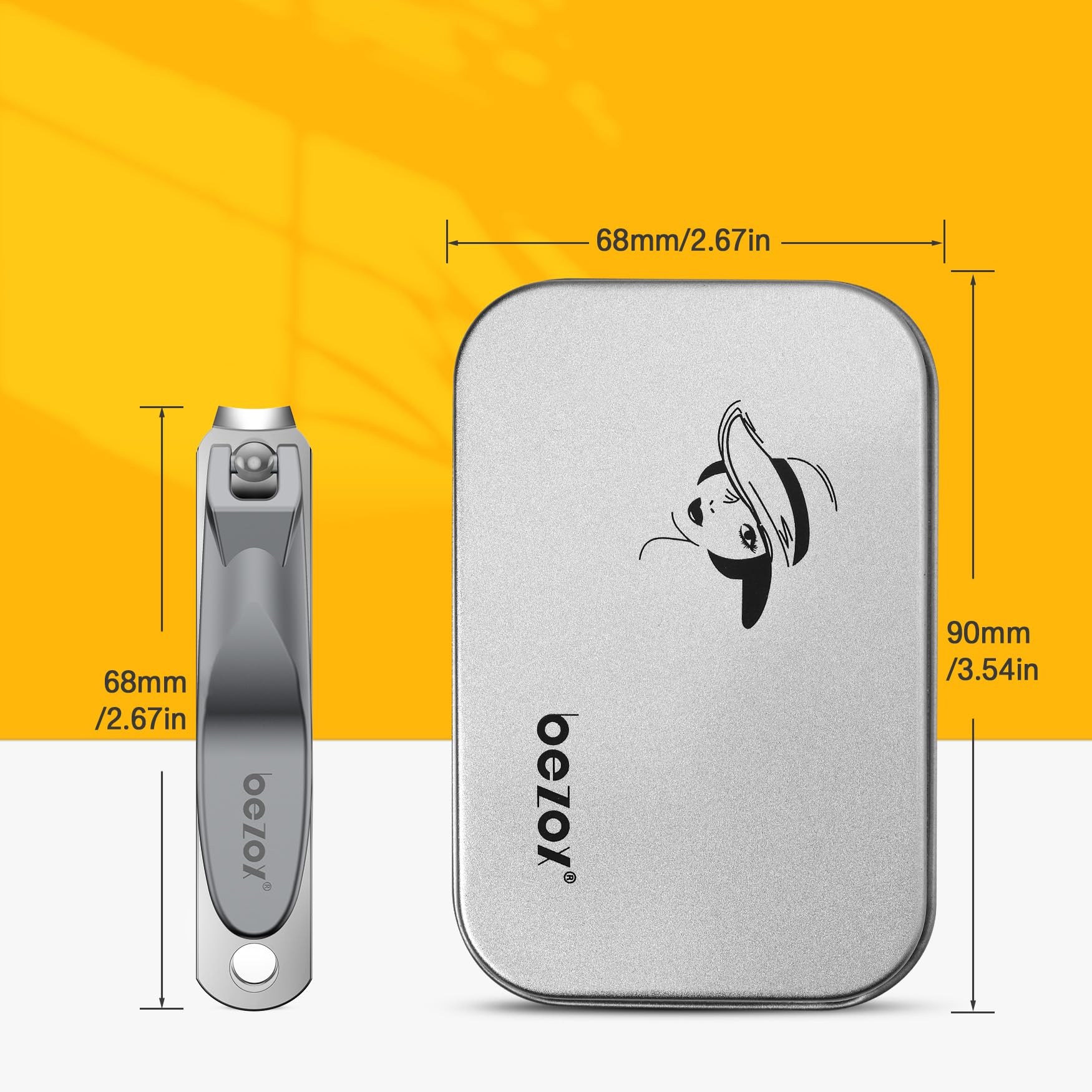 BEZOX Safe Baby Nail Clippers - Small Jaw Kids Nail Trimmer for Infants, Toddlers & Children | Precision Grooming Tool for Tiny Fingers & Toes | Silver | Perfect for Newborn Care & Gentle Nail Maintenance