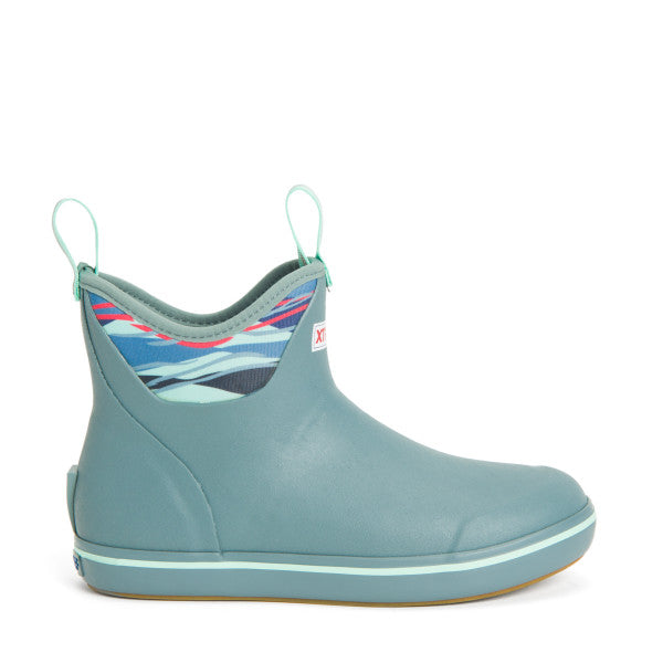 Women's 6-Inch Printed Ankle Deck Boots - Stylish Waterproof Booties for Casual Outfits & Outdoor Adventures