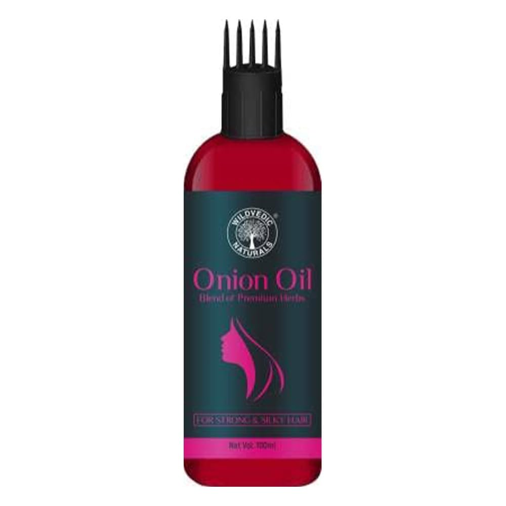 Pure Red Onion Oil for Hair Growth & Scalp Care - Stops Hair Loss, Dandruff & Frizzy Hair | Strengthens Thin Hair & Promotes Regrowth - 100ml Natural Treatment for Men & Women - Perfect for Daily Hair Care & Scalp Massage