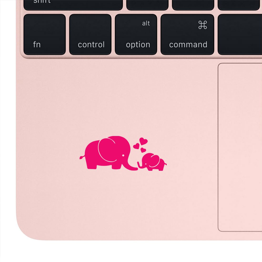 Premium Waterproof Vinyl Decal Stickers - Elephant Love 1 (Pink) Set of 2 - Durable Laptop, Phone, Helmet, Car Window, Bumper, Mug, Cup, Door & Wall Decor - Perfect for Personalizing Devices, Home & Office Accessories