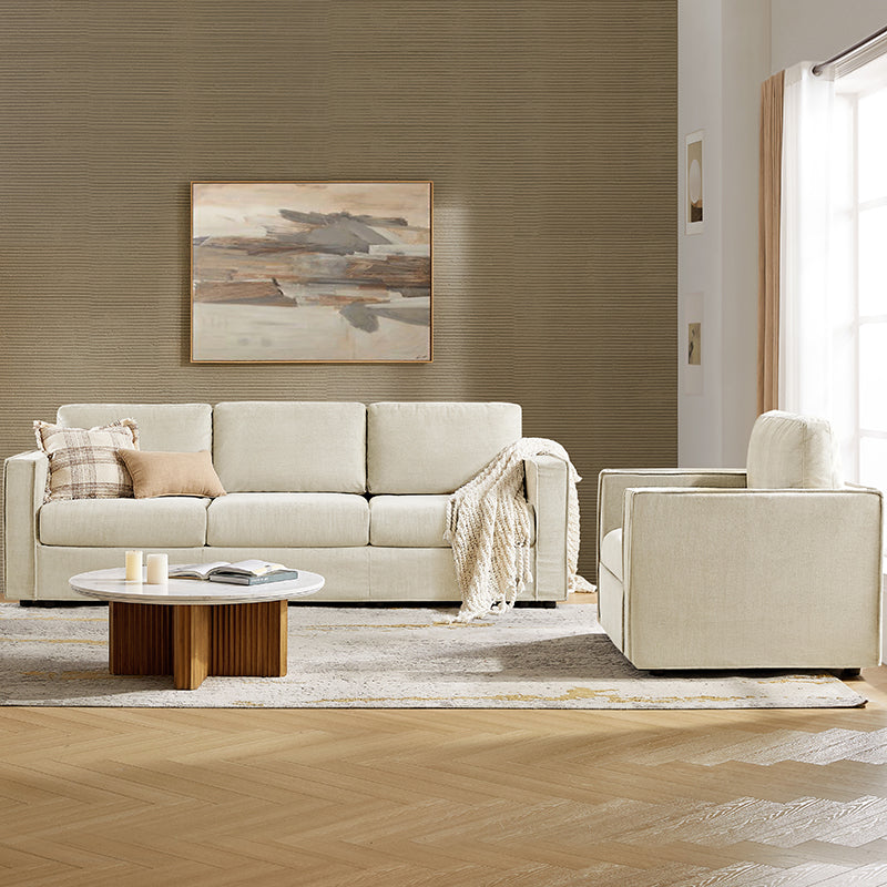 Dilcia 3-Piece Slipcovered Sofa Set - Modern Living Room Furniture with Removable Covers for Easy Cleaning | Perfect for Small Spaces, Apartments & Cozy Home Decor