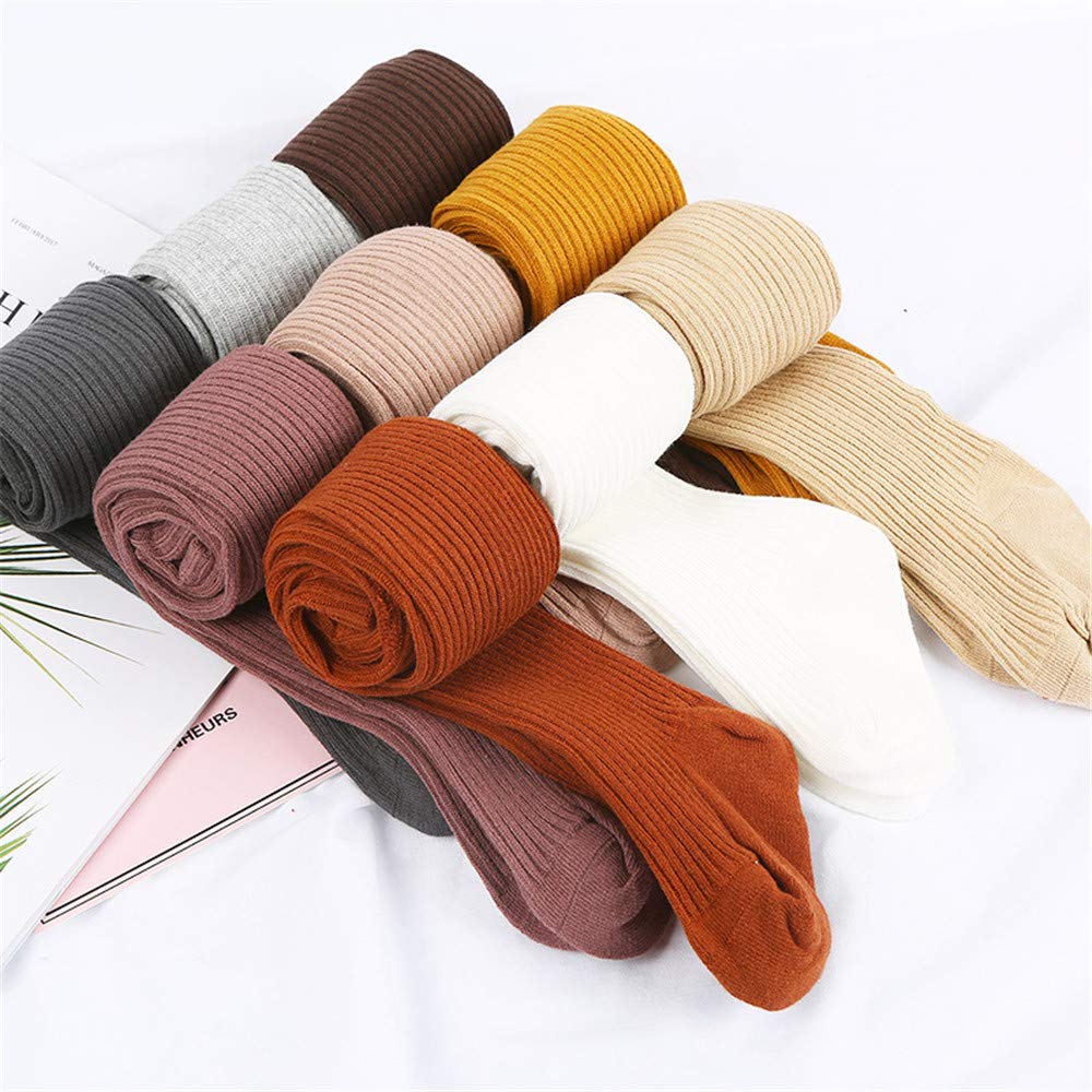 Merqwadd Baby Girls Cotton Tights - Soft Cable Knit Leggings & Stockings for Infants & Toddlers | Warm Winter Pantyhose for Playtime, Daycare & Family Outings