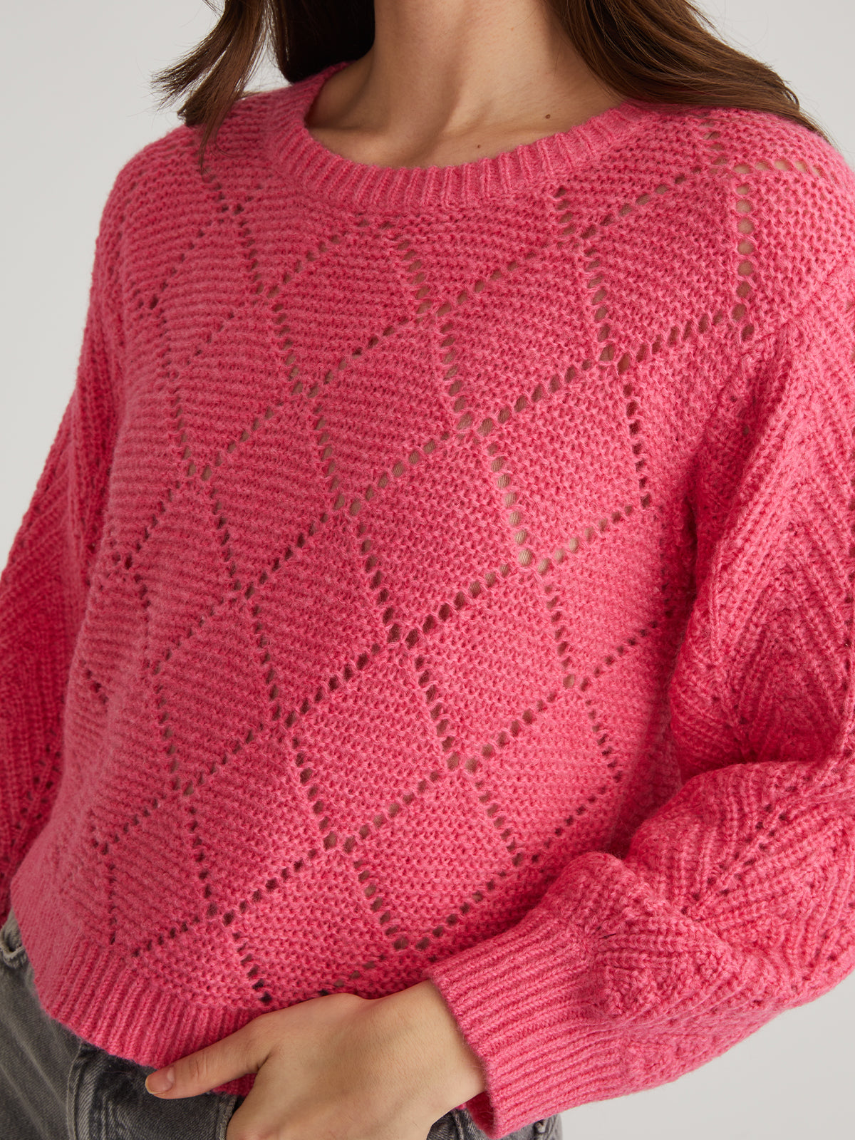 Kelsey Women's Pointelle Pullover Sweater - Soft Knit Casual Long Sleeve Top for Fall & Winter | Perfect for Office, Date Night and Weekend Outfits