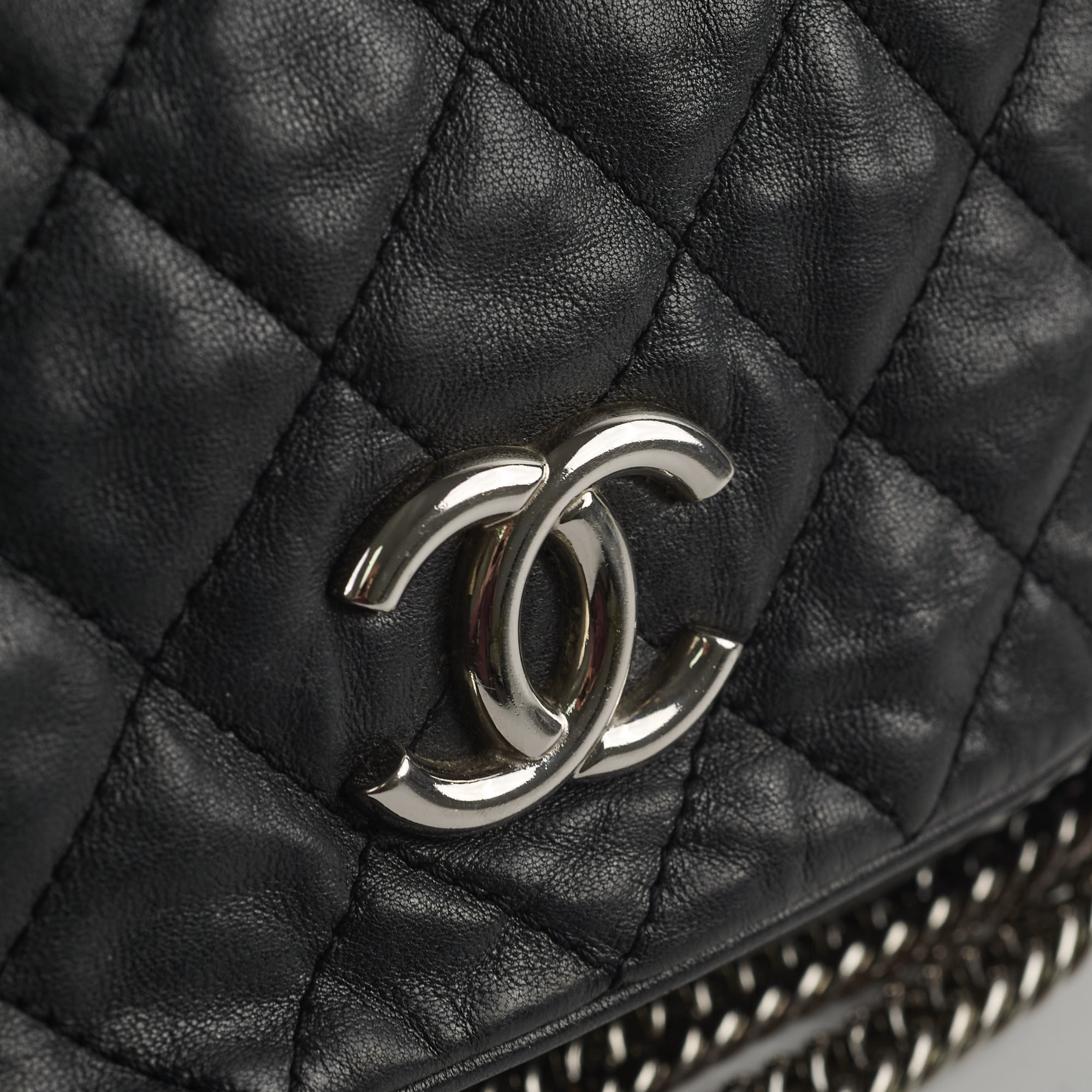 Authentic Chanel CC Lambskin Accordion Flap Bag Black 12 Series - Luxury Crossbody Purse for Women, Perfect for Date Night & Evening Events