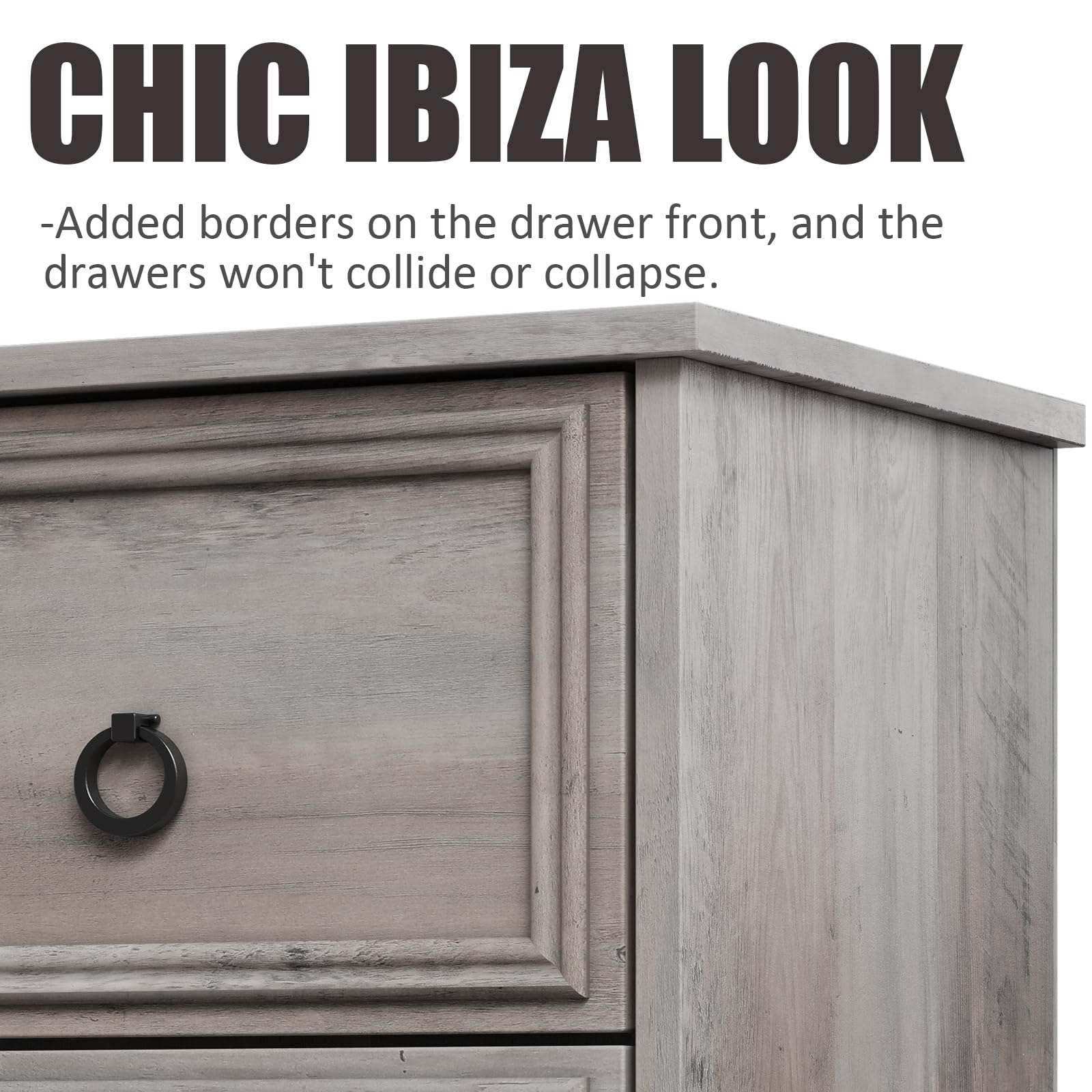 Modern 10-Drawer Dresser for Bedroom - 59.05