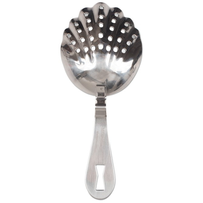 Barfly Scalloped Julep Strainer - Premium Cocktail Strainer for Mixing Drinks, Mint Juleps & Cocktails - Perfect for Bartenders, Home Bars & Cocktail Enthusiasts