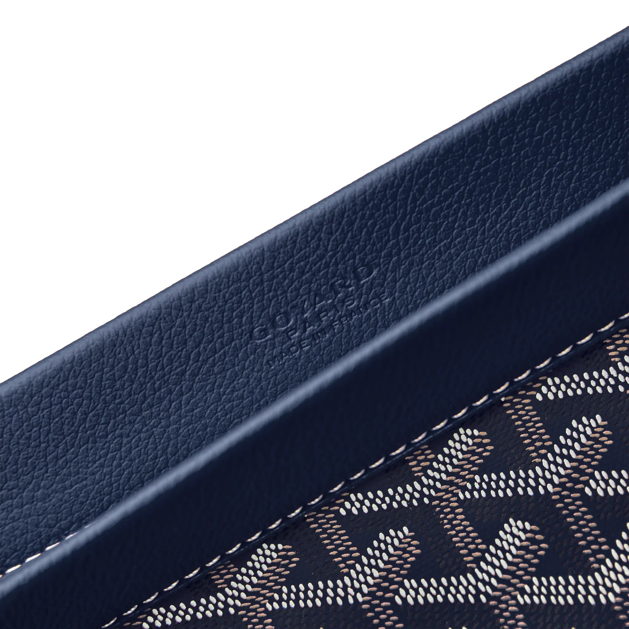 Goyard Conti Navy Blue Leather Pouch - Luxury Travel Organizer for Women & Men | Perfect for Cosmetics, Passport, Credit Cards & Everyday Essentials