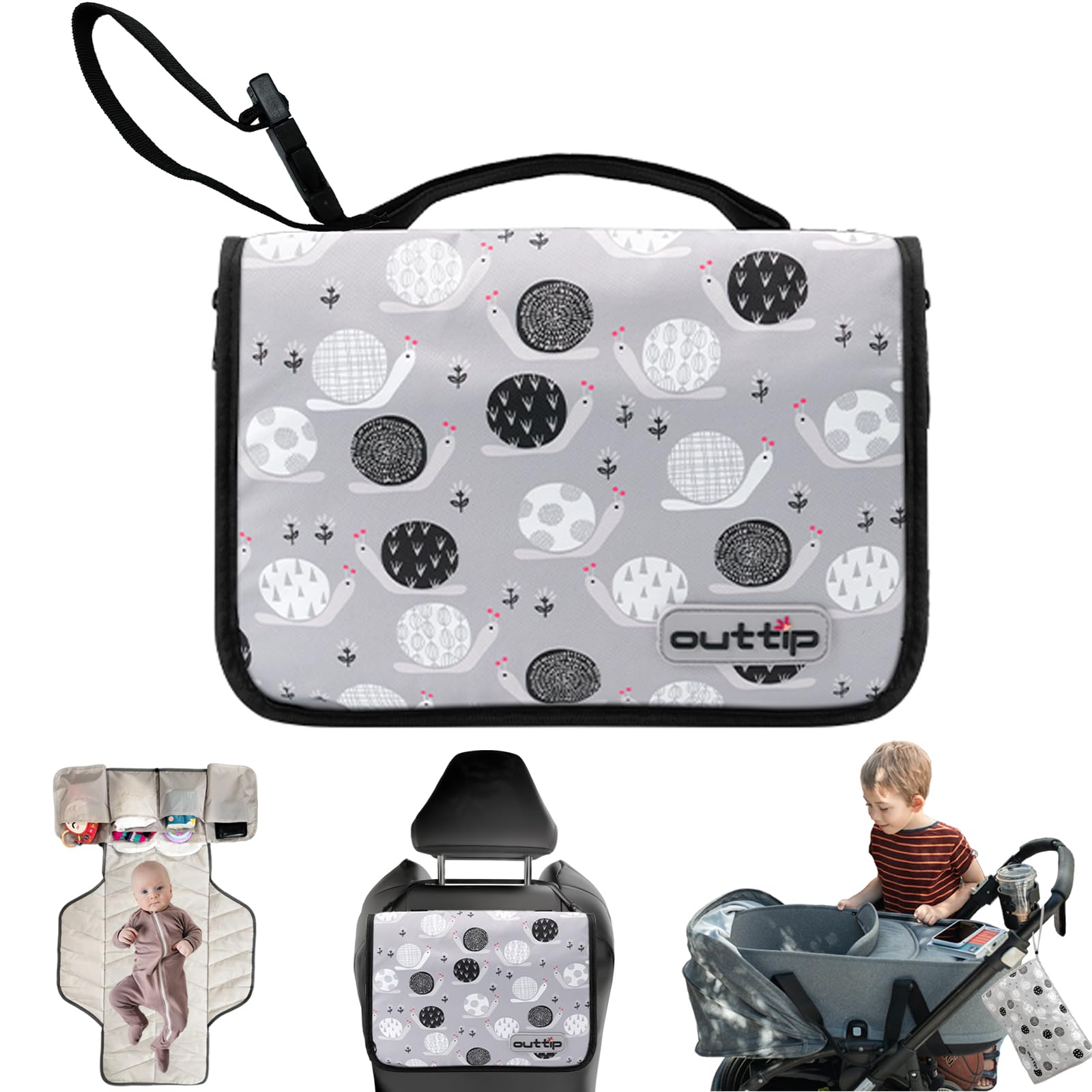 Portable Diaper Changing Pad for Toddlers - Extra Large Foldable Travel Changing Mat with Storage Pockets, Reusable Compact Baby Changing Station for Boys & Girls - Perfect for Home, Travel, Daycare & On-the-Go Diaper Changes