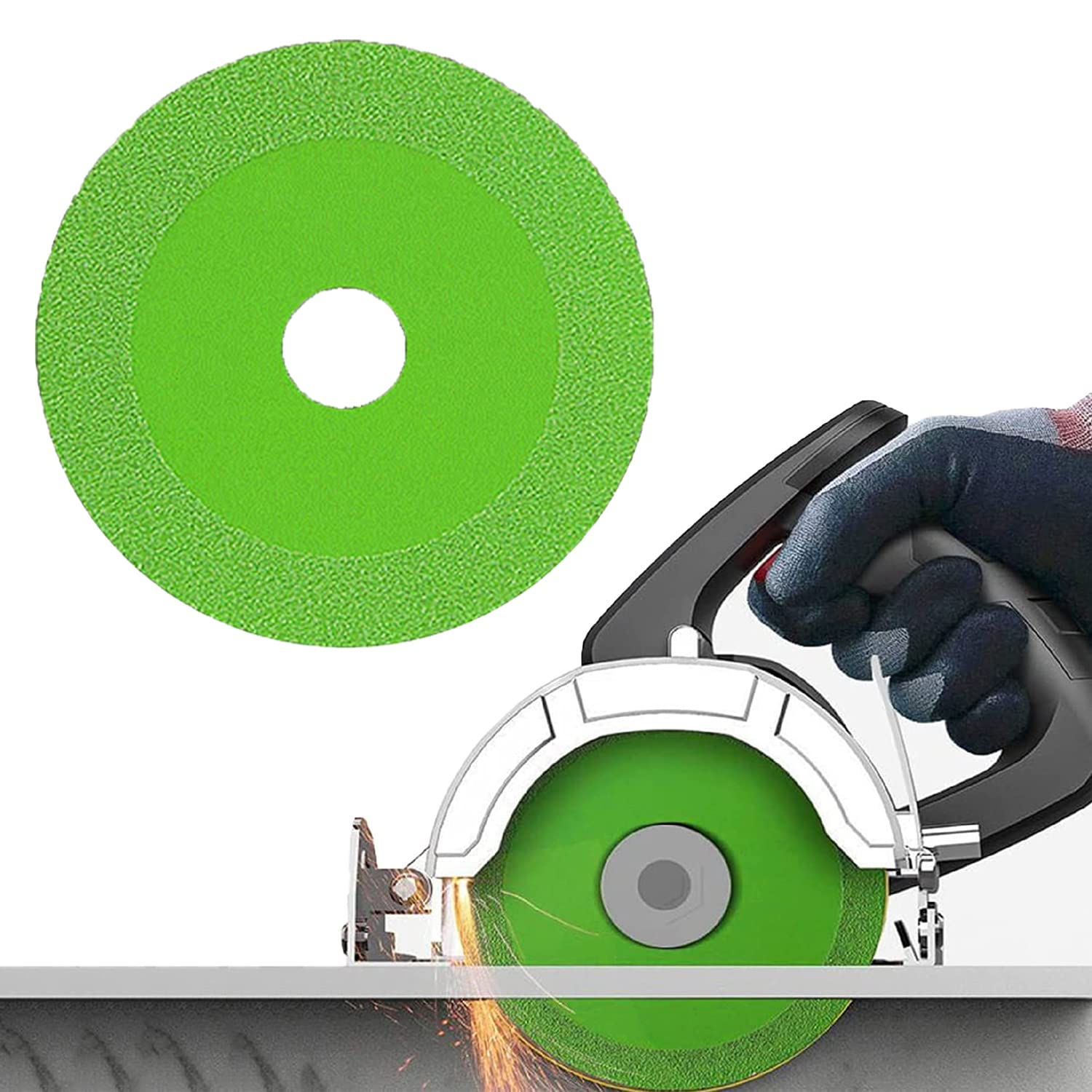 4 Inch Ultra-Thin Diamond Saw Blade Wheel - Glass & Ceramic Cutting Disc for Angle Grinder - 1 PC - Perfect for DIY Projects, Tile Cutting, and Glass Crafting