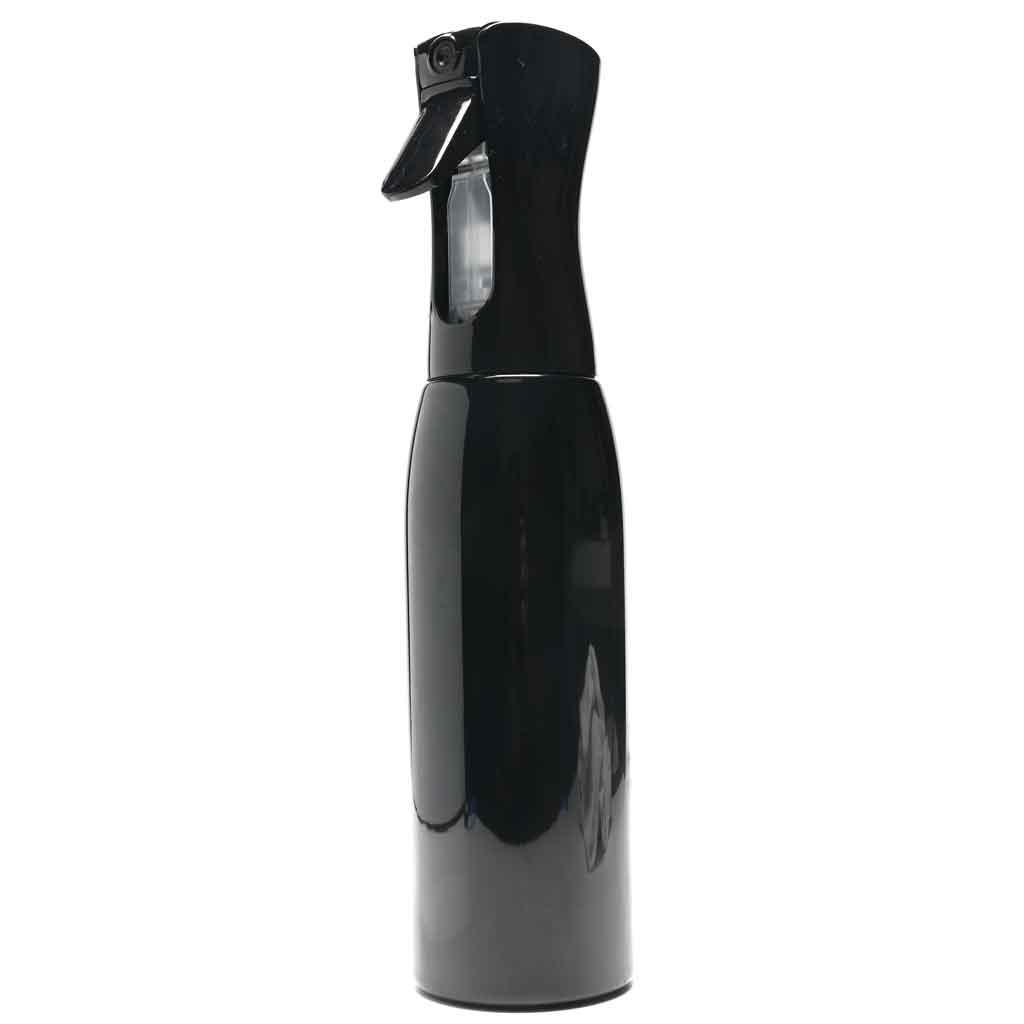 Continuous Mist Spray Bottle - Black | Fine Mist Sprayer for Hair, Plants & Skincare | Perfect for Hydration, Misting & Refreshing