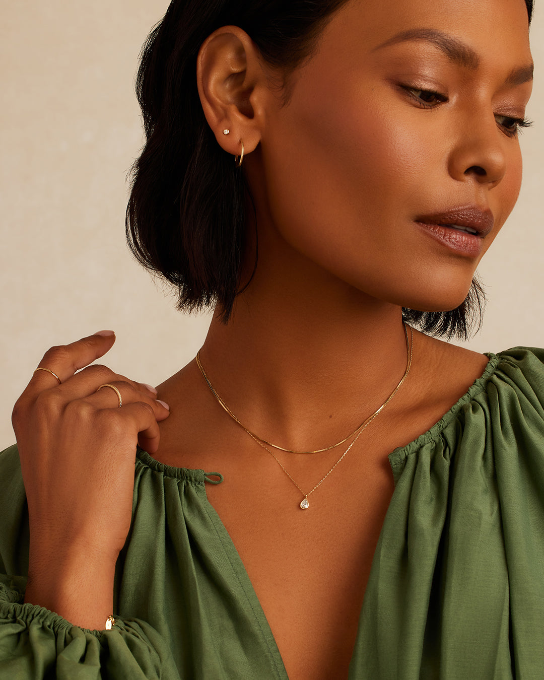 Elegant Classic Diamond Pear Necklace for Women - Perfect for Weddings, Anniversaries & Special Occasions