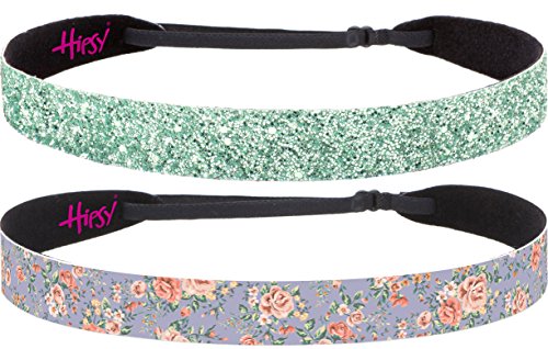 Wide Purple & Seafoam Glitter 2pk