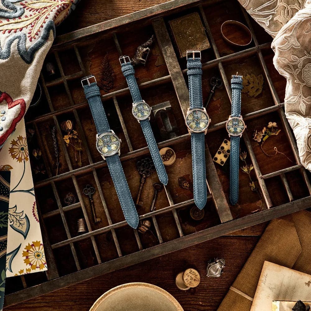 August Berg X Morris & Co Men's Watch with Indigo Perlon Braided Nylon Strap - Model M1PL0538A16VID - Perfect for Casual Wear, Outdoor Activities & Everyday Use