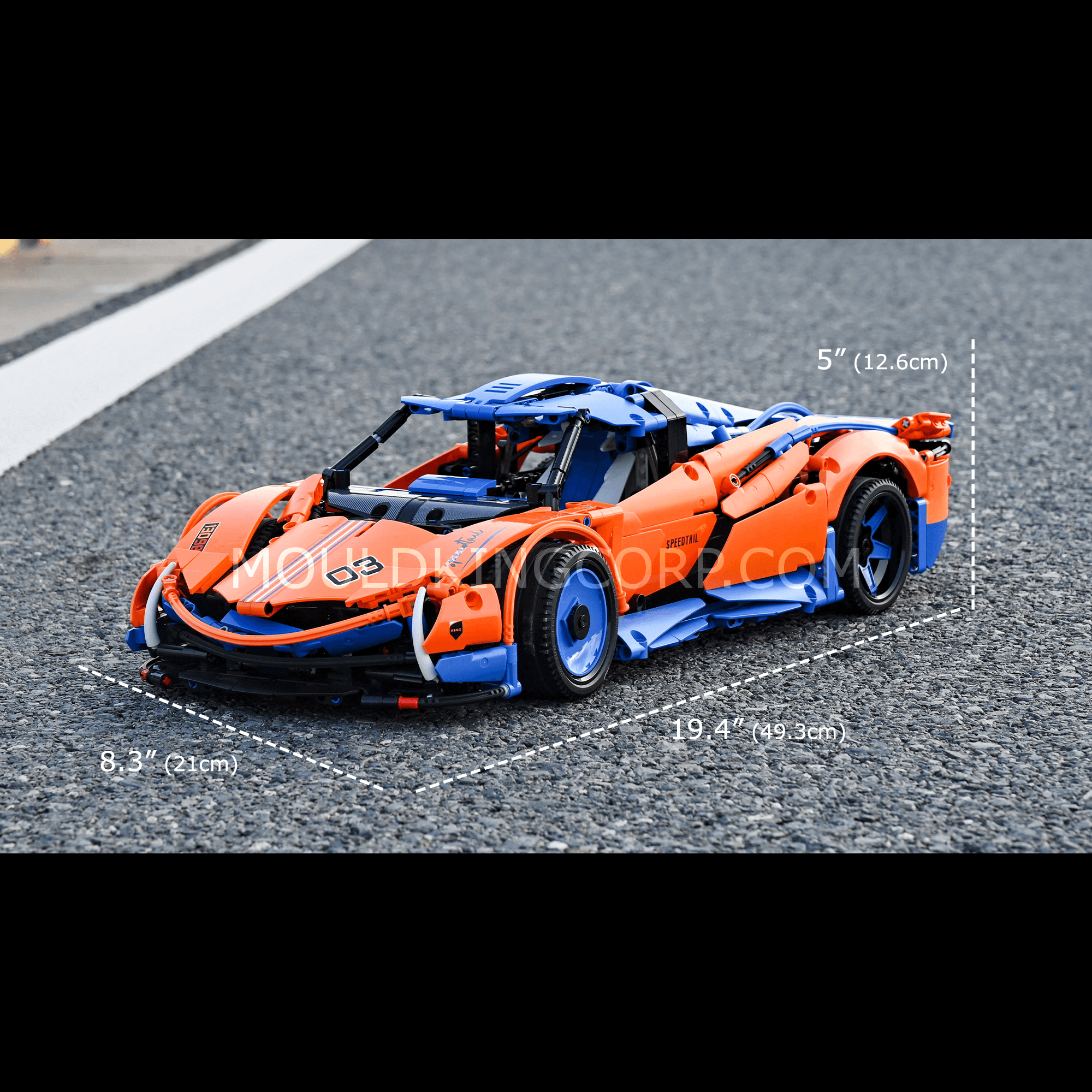 Mould King 13098 Speedtail Sports Car Remote Control Building Kit - 1,883 Piece Model Car Set for Adults & Teens | STEM Toy for Car Enthusiasts | Perfect for Collectors, Birthday Gifts & Home Display