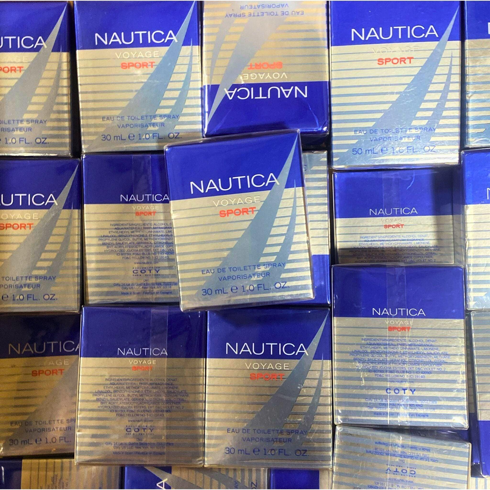 Nautica Voyage Sport Eau De Toilette Spray for Men - Fresh Aquatic Fragrance - 1.0 oz (40 Pcs Bulk Pack) - Perfect for Daily Wear, Gym & Outdoor Activities