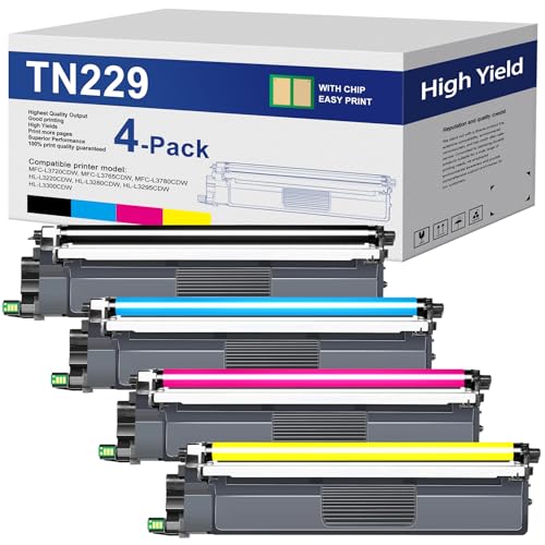 TN229 Black, Cyan, Megenta, Yellow
