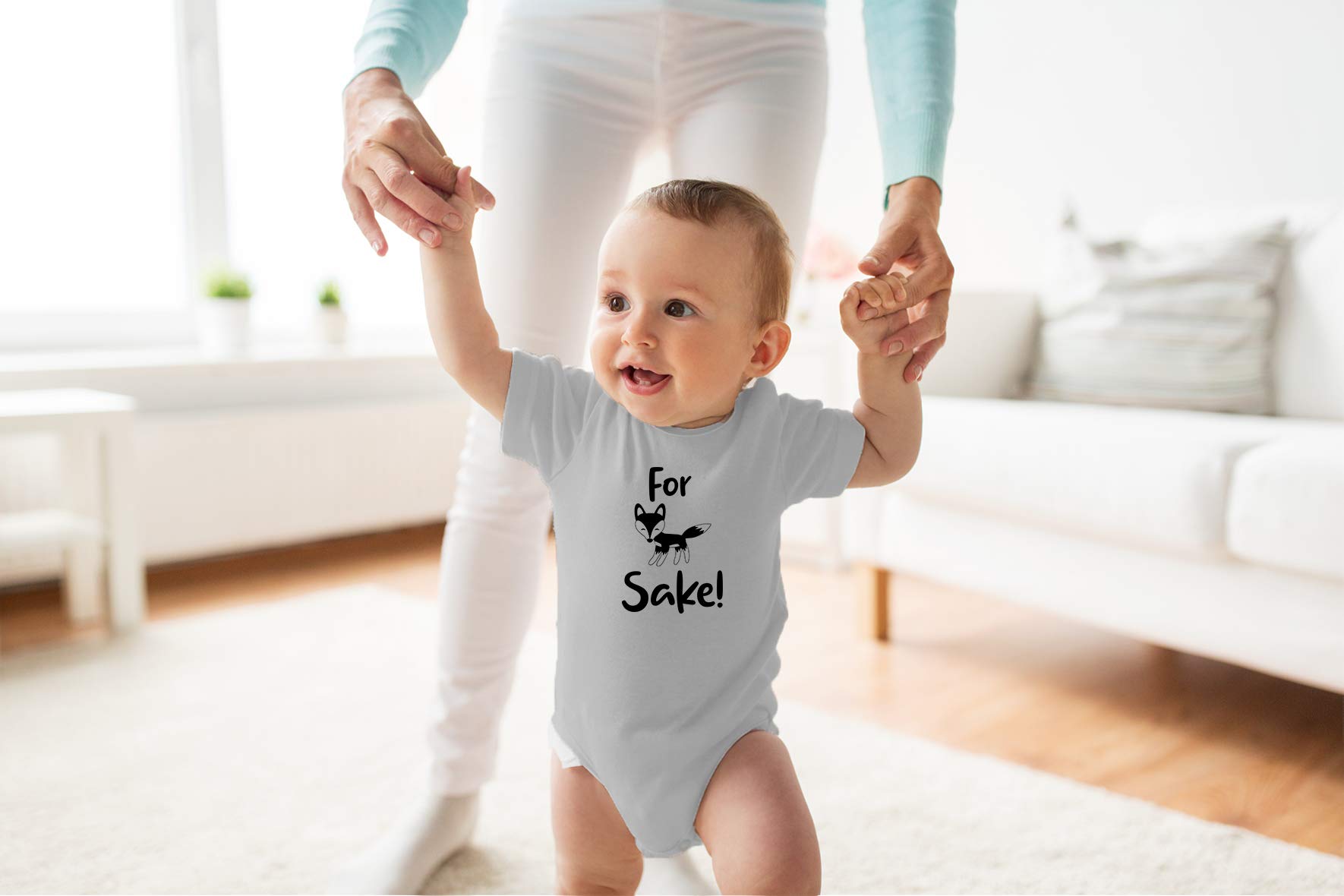 Funny Baby Bodysuit - For Fox Sake Cute Newborn Romper for Boys & Girls | Perfect for Playtime, Photo Shoots & Everyday Outfits