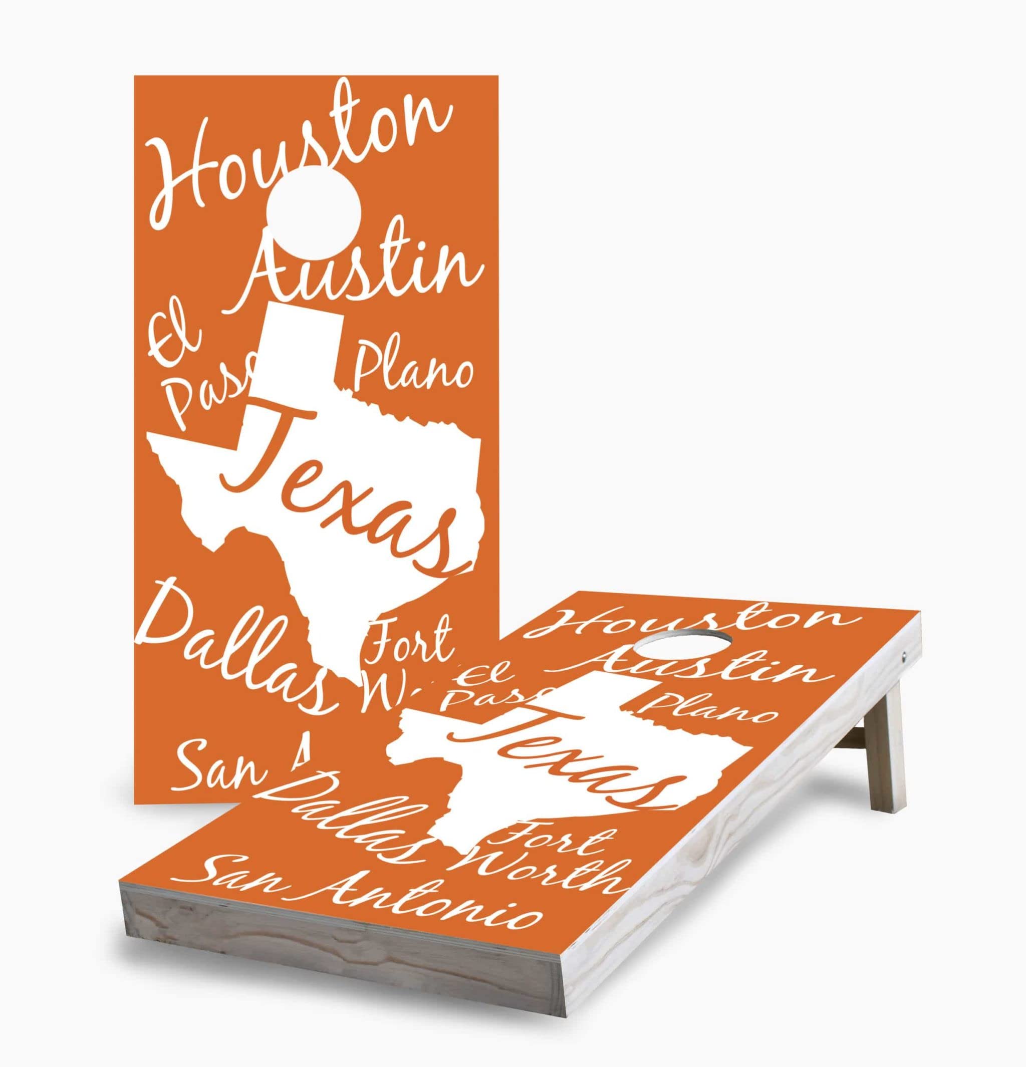 Texas State Pride Corn Hole Board Game Set - 2 Boards, 8 Bags & Accessories for Outdoor Parties, Tailgating & Backyard Fun