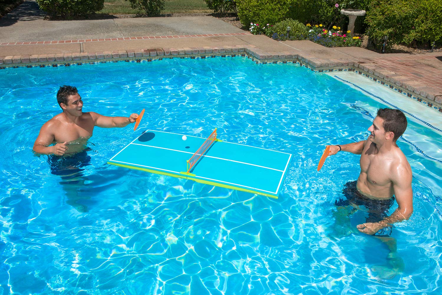 Poolmaster Floating Table Tennis Game Toy - Portable Waterproof Ping Pong Set for Pool, Lake & Beach Fun - Perfect for Outdoor Parties, Family Gatherings & Summer Activities