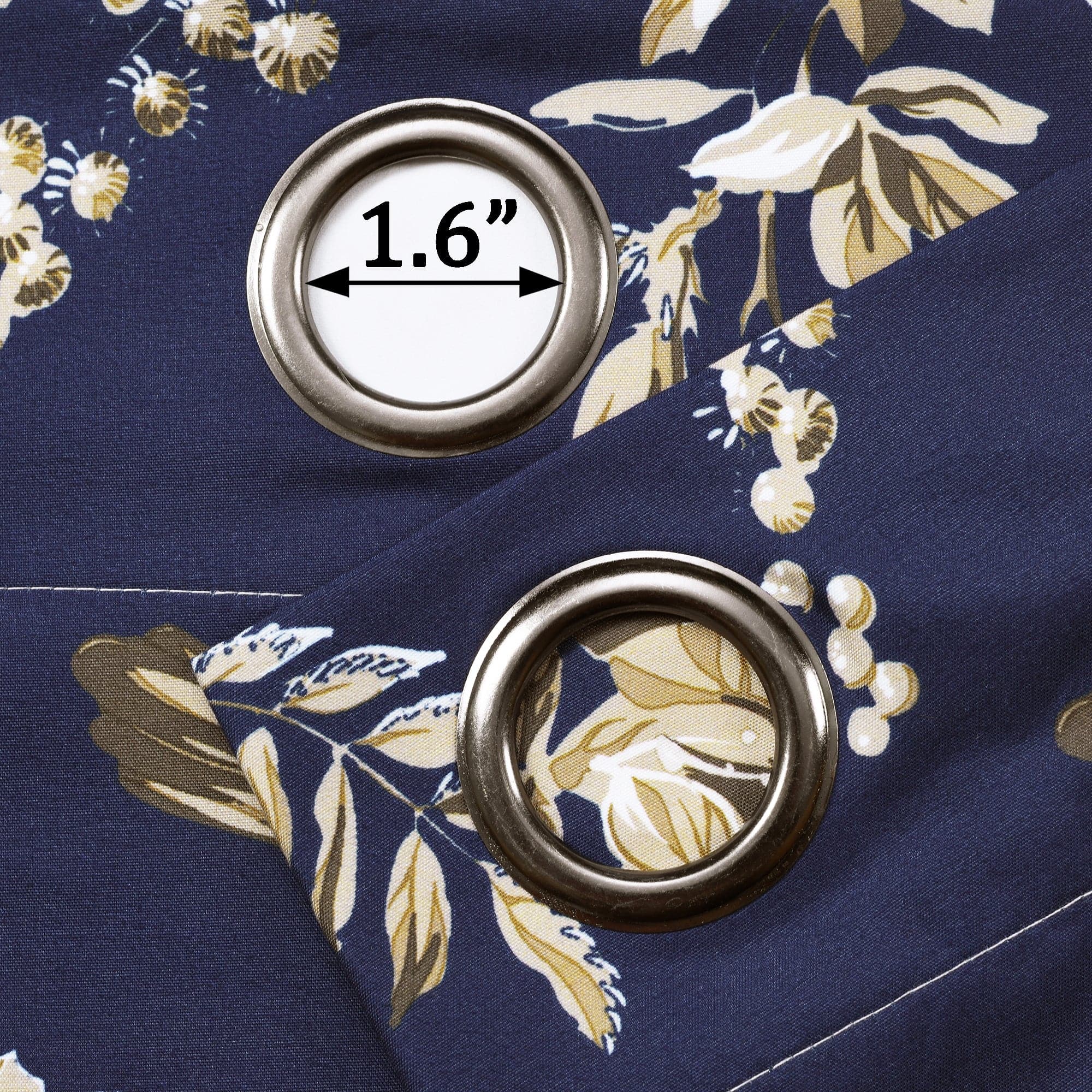 Farmhouse Style Blackout Curtains with Bird & Flower Design - Thermal Insulated Grommet Window Panels for Living Room & Bedroom - Noise Reducing & Energy Saving Home Decor
