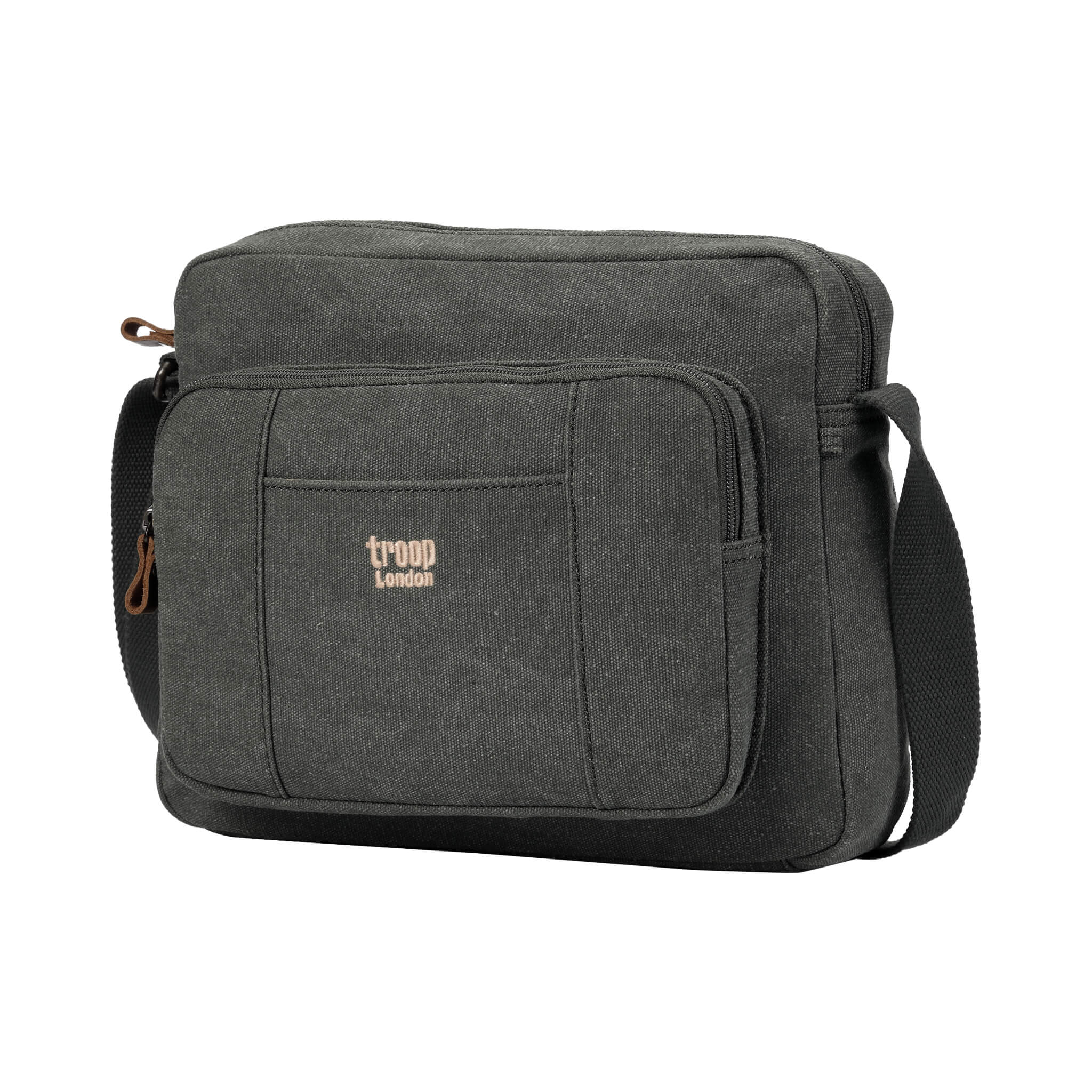 Troop London Classic Canvas Crossbody Bag for Men & Women - Stylish & Durable Messenger Bag for Travel, Work & Everyday Use